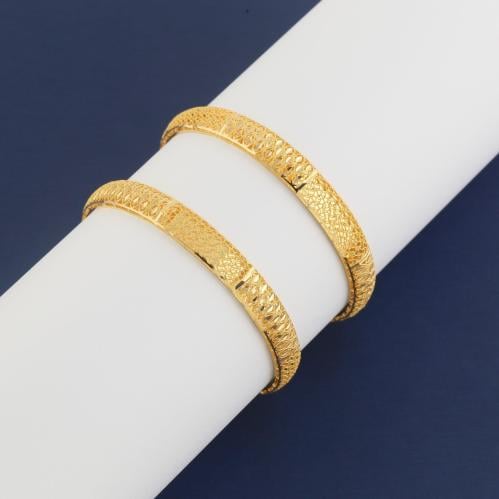 غويشة ذهب بنقش مزدوج - عيار 21