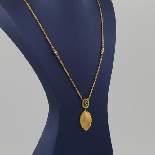 طقم ذهب مبروم معين بصمة - عيار 21