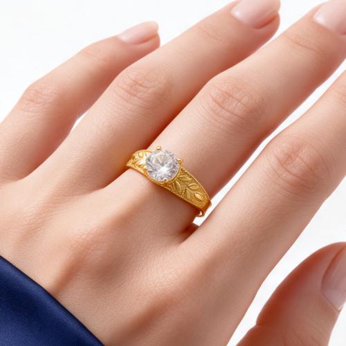 خاتم ذهب خاتم ذهب غصن الزيتون - عيار 21