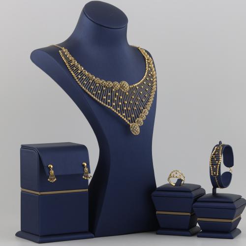 طقم ذهب جناح اعمدة و كرات لماعة - عيار 21