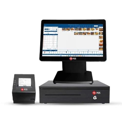 جهاز كاشير مطاعم I3 شاشة لمس+ درج + طابعة+البرنامج
