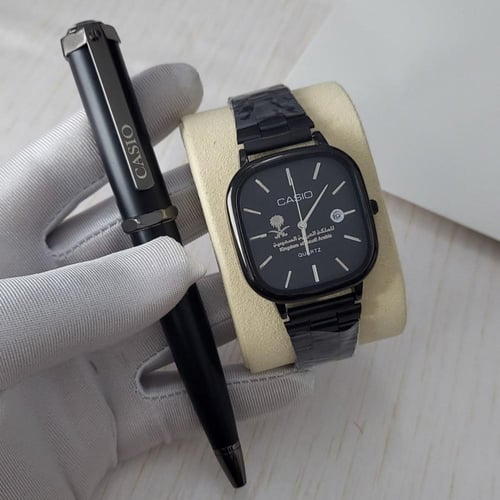 طقم كاسيو ساعة مع قلم