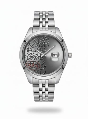 ساعة رجالية إستيل باللون الفضي