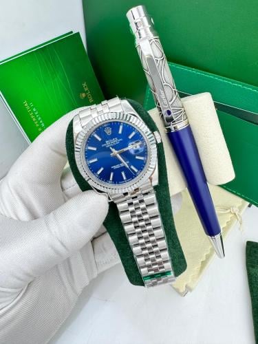 طقم ساعة رولكس مع قلم كارتير