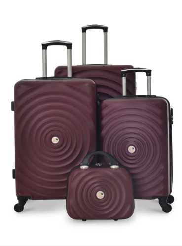 نيو ترافيل طقم حقائب سفر ترولي فيبر Dk Wine BR1256