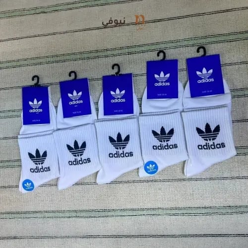 شراب اديداس رياضي قطن أبيض
