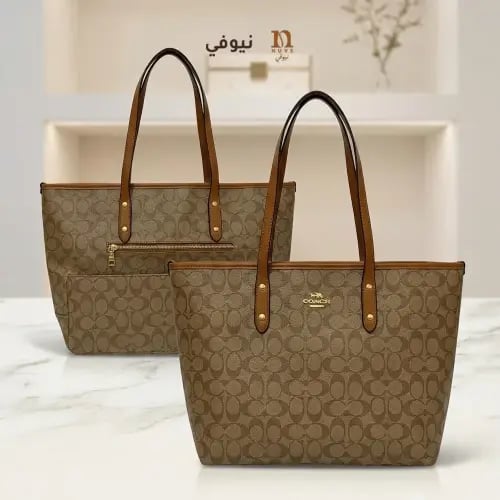 شنطة كوتش Coach Tote جلد بني