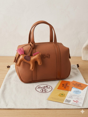 حقيبة بلون بني فاخرة بتصميم من Hermès