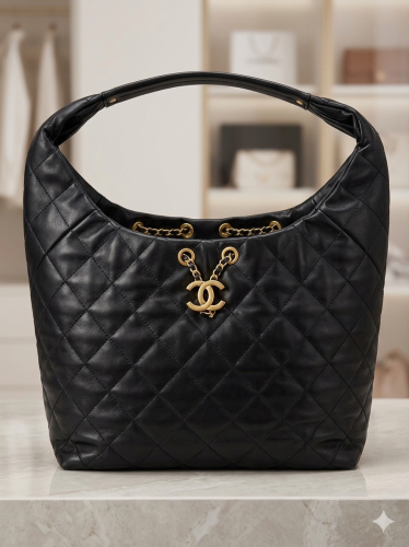 شنطة نسائية فاخرة مستوحاه من CHANEL بتصميم مبطن أن...