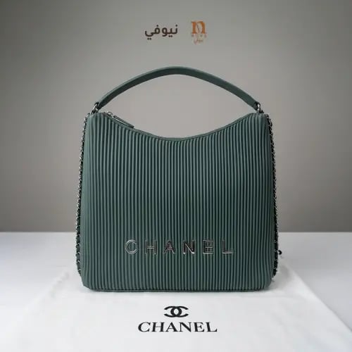 حقيبة كتف شانيل نسائية اخضر زيتي مبطنة – تصميم فاخ...