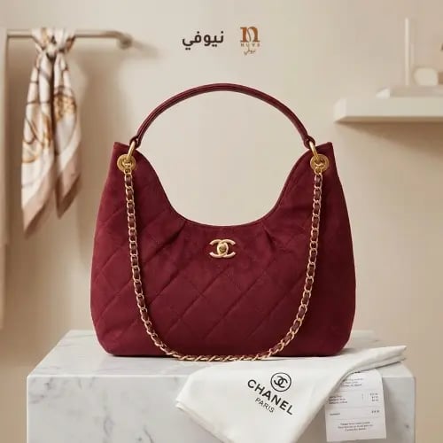 حقيبة كتف شانيل مخملية