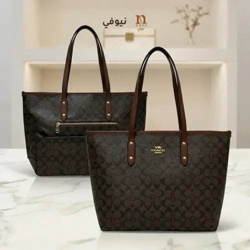شنطة كوتش Coach Tote جلد كوفي