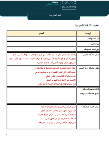 دورة بحث درس للمعلمة