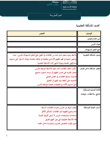 دورة بحث درس للمعلمة
