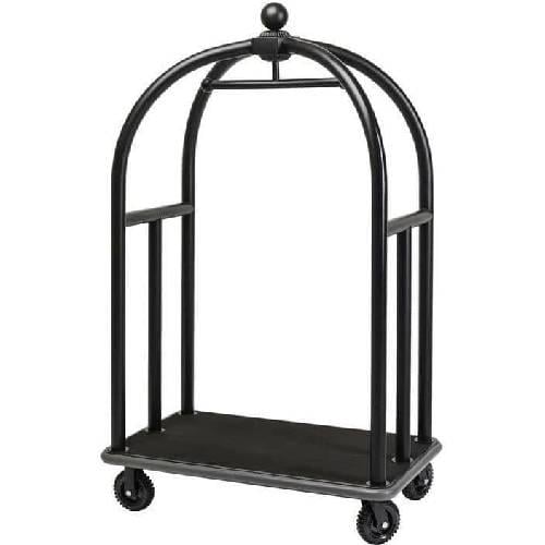 عربة نقل حقائب فندقية فاخرة باللون الأسود –110سم ص...