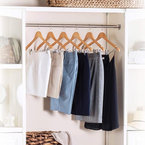 علاقات ملابس خشبية مع مشابك معدنية – متعددة الاستخ...