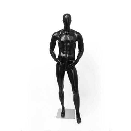 مانيكان رجالي اسود مع راس صيني