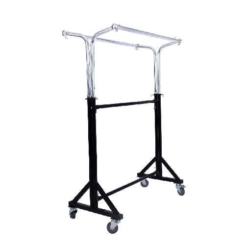 ستاند عرض ملابس جامبو جهتين بعجلات فرامل – قوي وسه...