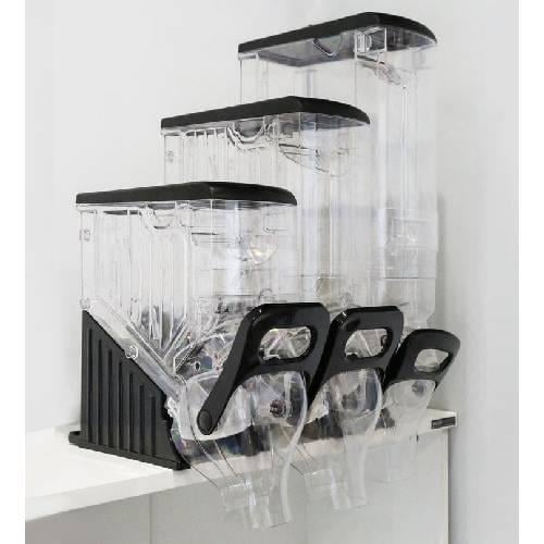 موزع حبوب جداري شفاف – علب تخزين جدارية للأرز والح...