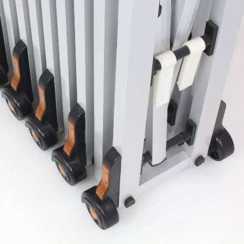 حاجز أمني متحرك ألمنيوم قابل للطي مع عجلات