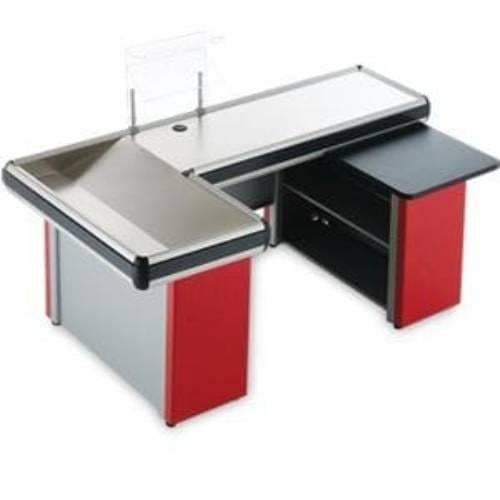 كاونتر كاشير مع طاولة جانبية للمحلات والسوبرماركت...