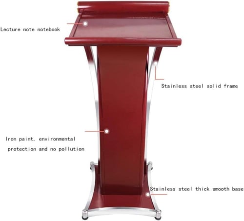 منصة محاضرات خشبية معدنية فاخرة – بديوم خطب ومؤتمر...