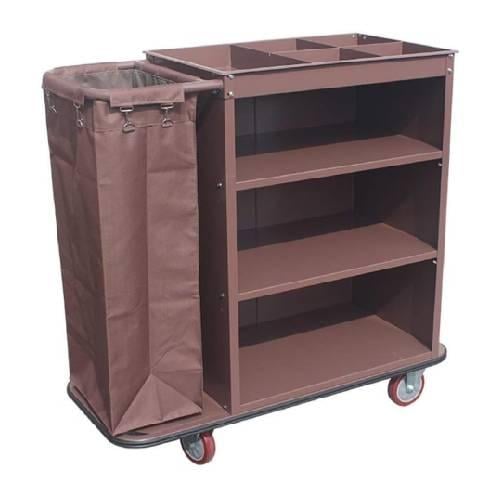 عربة خدمة غرف فندقية بعملية عالية مع حقيبة جانبية