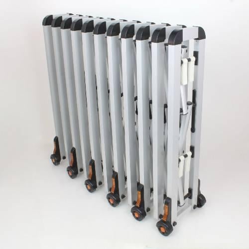 حاجز أمني متحرك ألمنيوم قابل للطي مع عجلات