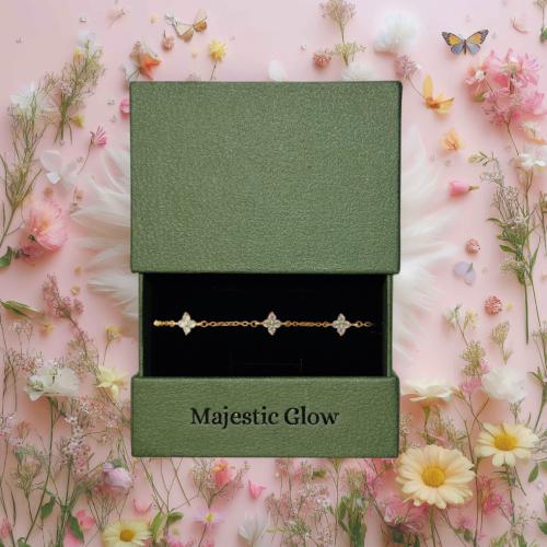 سوارة فلورا فضة مطلي ذهبي