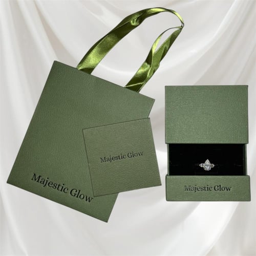 تفضيل خاتم حجر موزانيت حسب الطلب مع شهادة