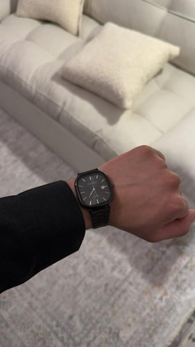 ساعة رجالية LTP أسود كامل