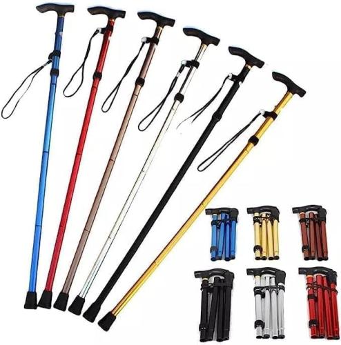 Walking cane with single adjustable handle in a comfortable design