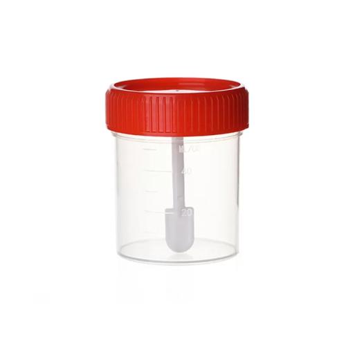 Sample container for urine and stool plastic with...