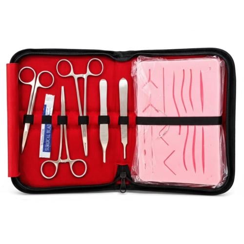 Sewing wound tool bag for training with silicone p...