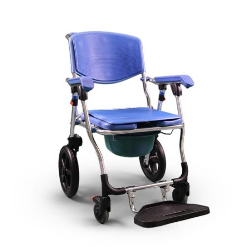 Movable aluminum toilet chair, foldable, width 45 cm, up to 110 kg