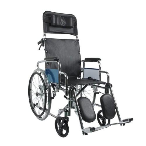 Standard full rotation wheelchair, equipped with footrest to elevate the leg, 46 cm seat
