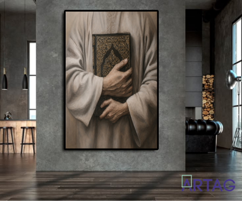 لوحة فنية تجسد الوقار والعمق الروحي