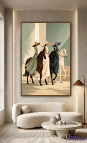 لوحة بتصميم "أميرات الخيل"