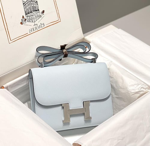 Hermès Constance 23cm – Holy Grail Blue Epsom with...