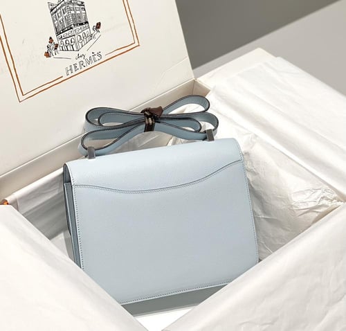 Hermès Constance 23cm – Holy Grail Blue Epsom with...