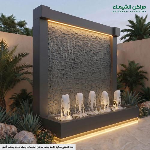 شلال فايبر جاهز 2.5 متر ونوافير