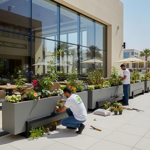 حوض للزراعة 2.5م كبير مع قاعدة