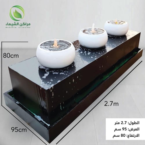 نافورة فايبر كبيرة مضيئة