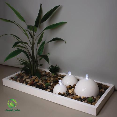 نافورة جاهزة 2متر فيبر كبيرة مضيئة