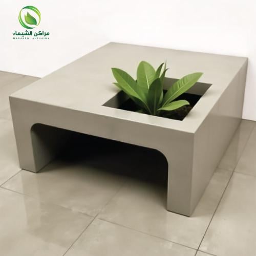 طاولة فيبر مع حوض زرع 1م