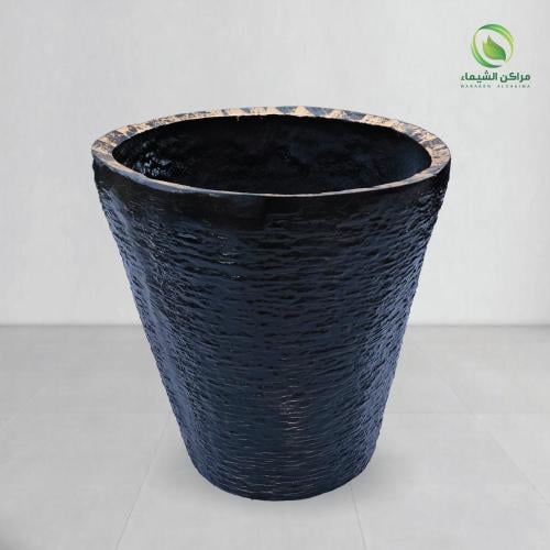 حوض زرع أسود مُدهب