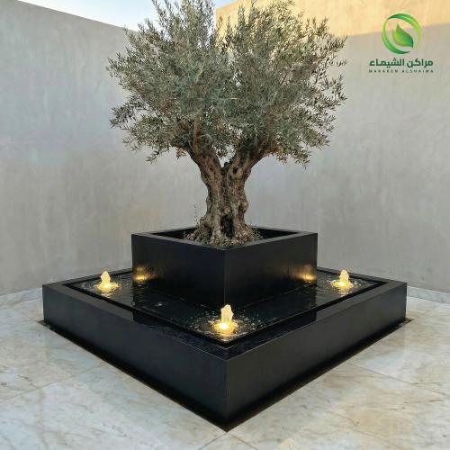 نافورة خارجية 4 نوافير مضيئة