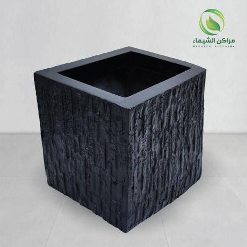 حوض زرع حجري أسود