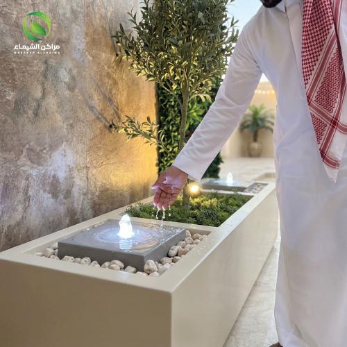 نافورة فايبر مع حوض زرع 3م
