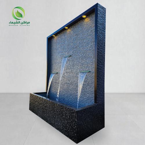 شلال فايبر حجري جاهز 2م